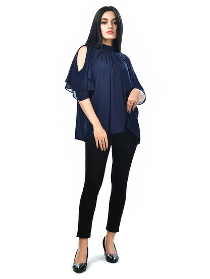 Limelight - Cold Shoulder Flared Top