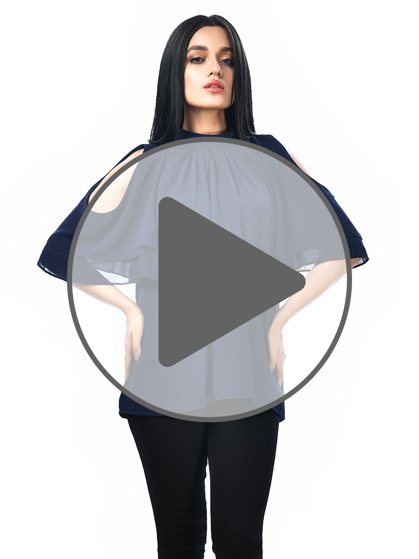 Limelight - Cold Shoulder Flared Top