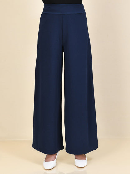 Limelight - Wide Legged Grip Pants - Blue