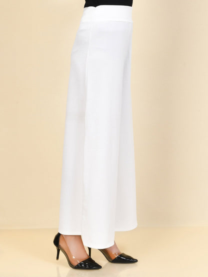 Limelight - Wide Legged Grip Pants - White