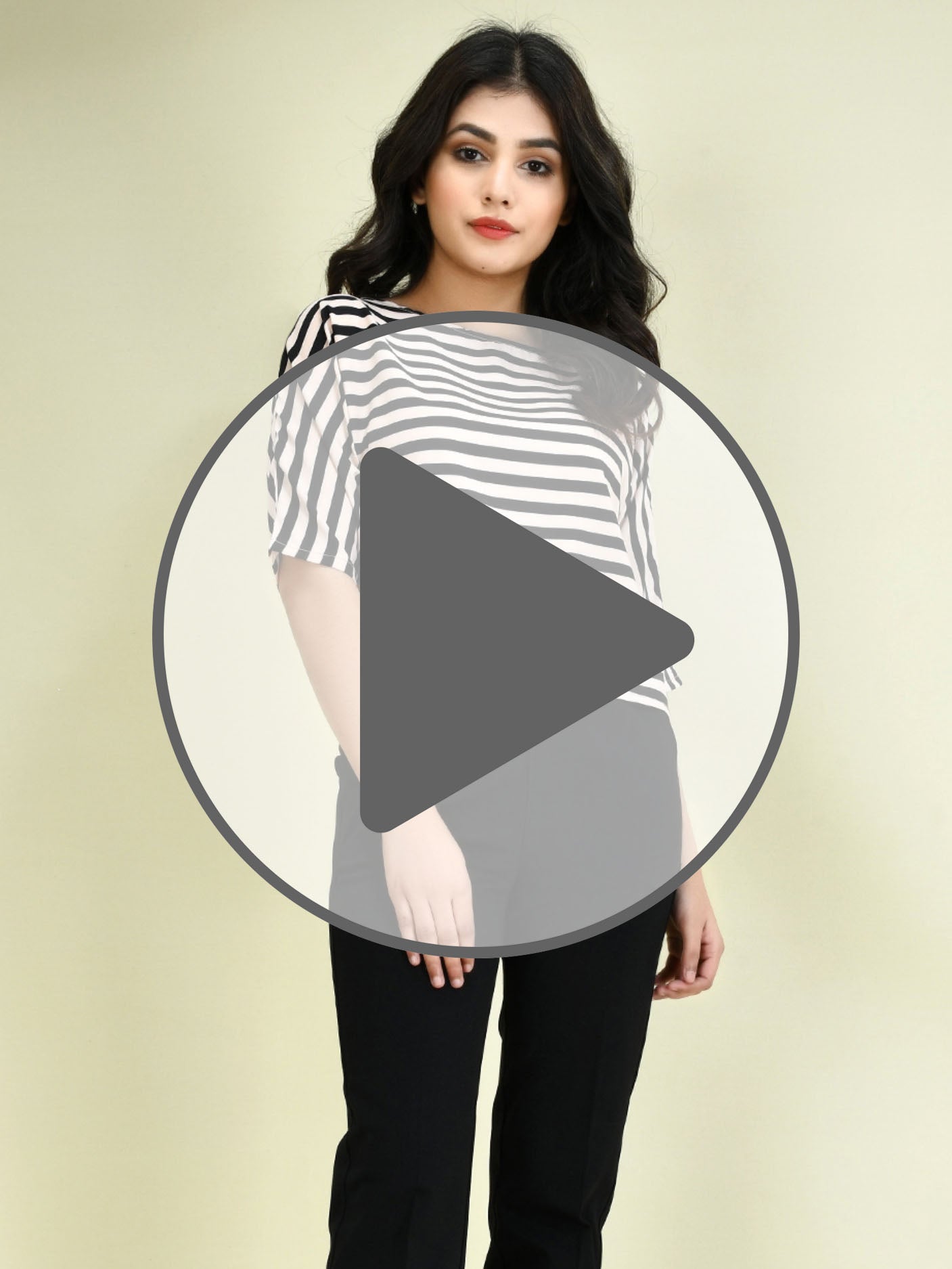 Limelight - Striped Crop Top