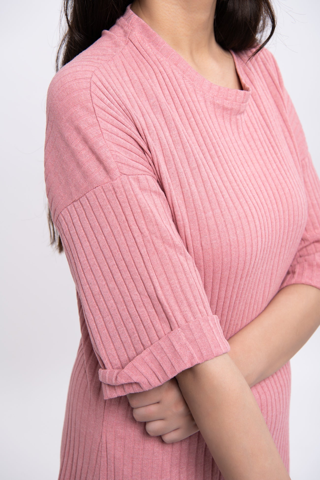 BTW - TEXTURED/ RIB KNIT SHIRT AND TROUSER