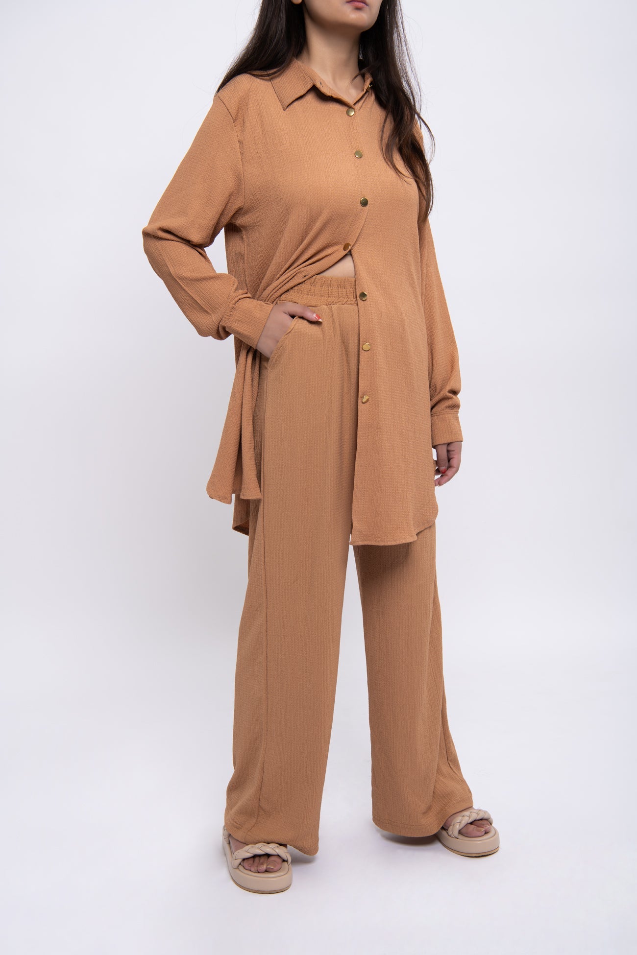 BTW - EMBELLISHED BUTTON DOWN SHIRT WITH TROUSER