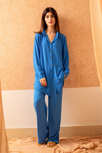 BTW - EMBELLISHED BUTTON DOWN SHIRT WITH TROUSER