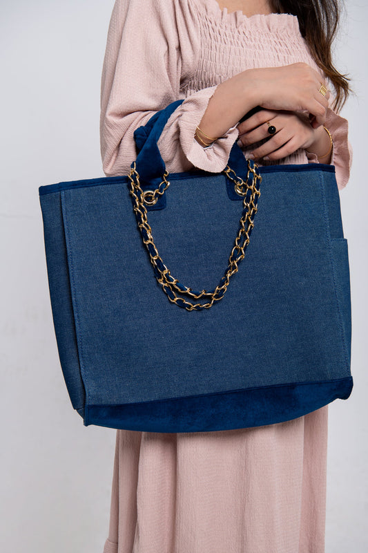 BTW - KNITTED DENIM BAG