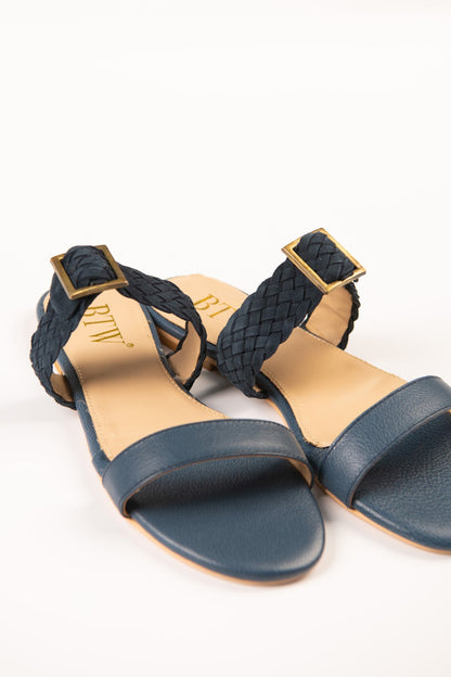 BTW - BRAIDED BUCKLE FLATS