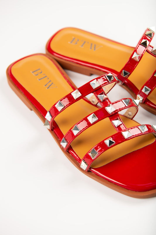 BTW - RED STRAP SANDALS