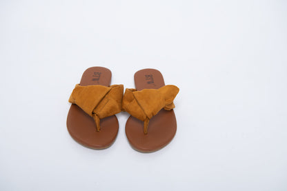 BTW - PLEATED TWISTED STRAP SANDALS