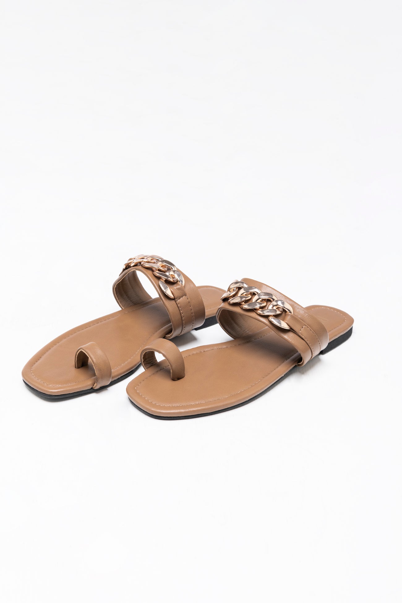 BTW - BRAIDED CHAIN FLAT SANDALS