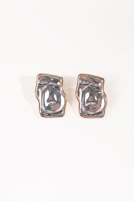 BTW - BOLD METALLIC ABSTRACT EARSTUDS