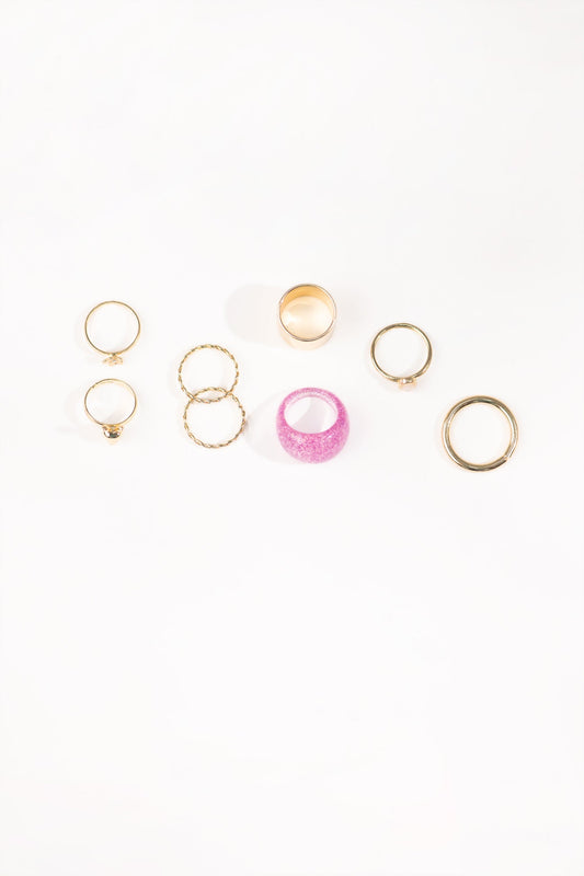 BTW - METALLIC BOLD RING SET