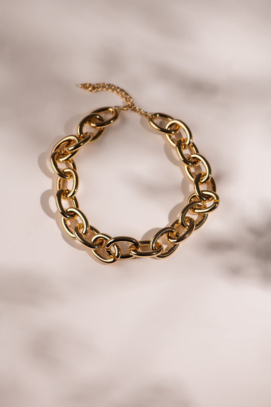 BTW - METALLIC BOLD LINKED CHAIN NECKLACE