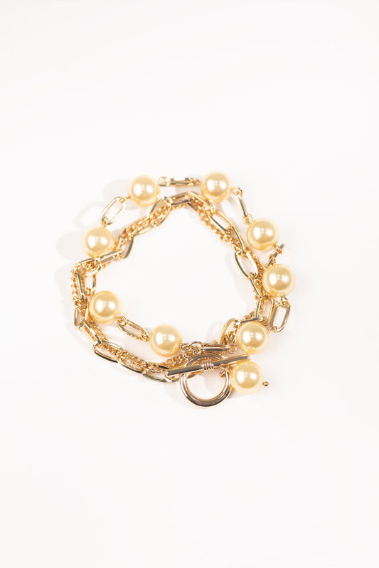 BTW - PEARL CHAINED BRACELET