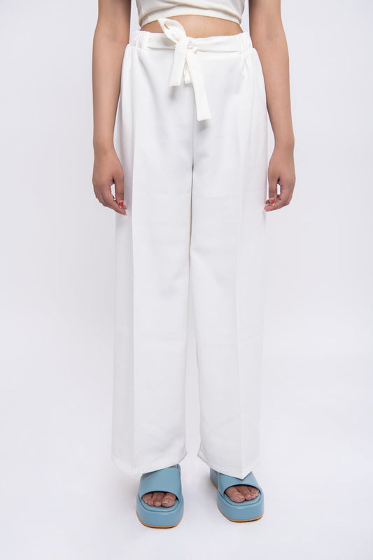 BTW - WIDE LEG BELTED TROUSERS