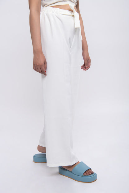 BTW - WIDE LEG BELTED TROUSERS