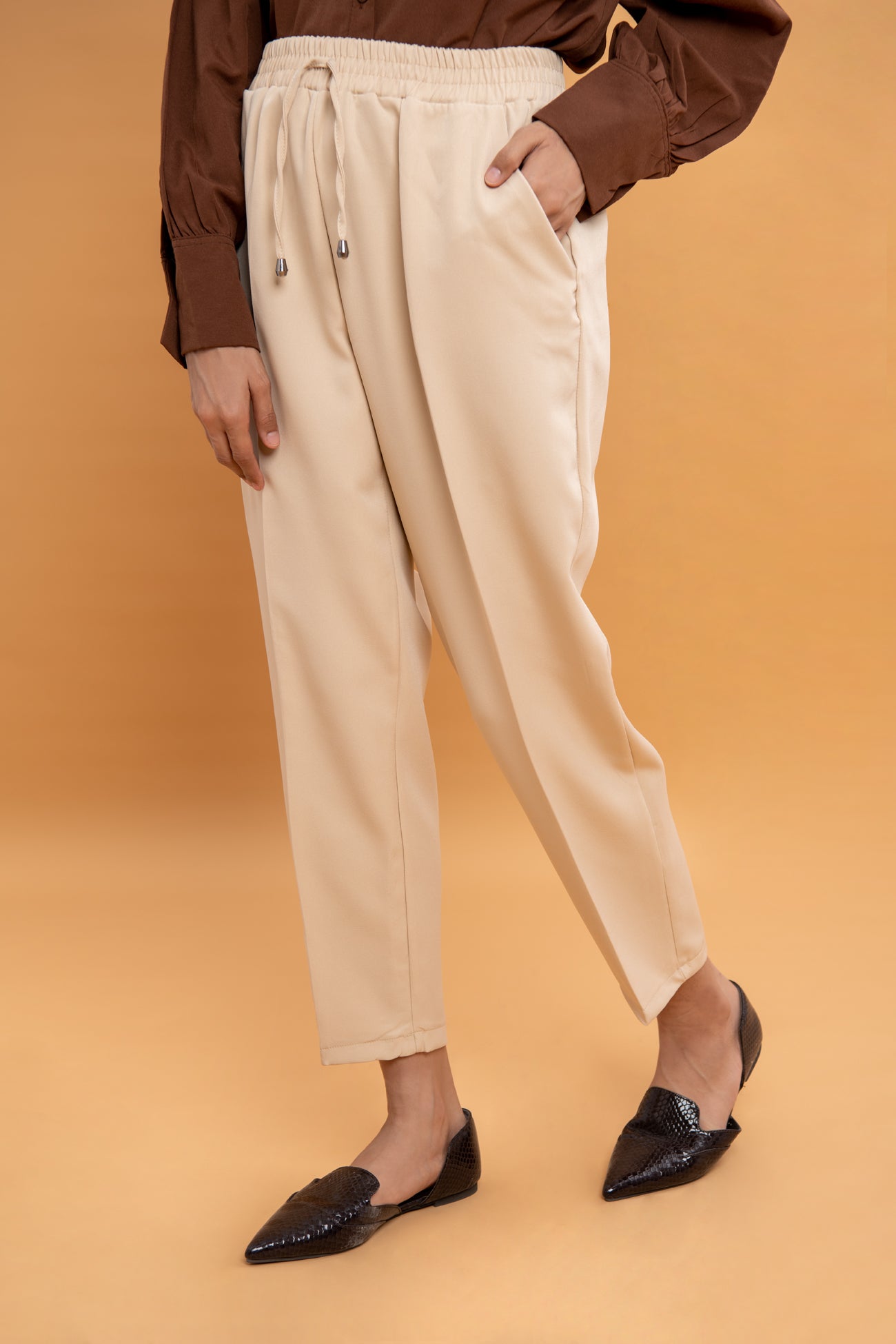 BTW - LINEN HIGH WAIST TROUSER