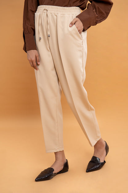 BTW - LINEN HIGH WAIST TROUSER