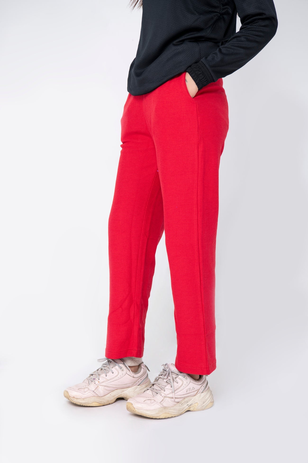 BTW - TEXTURED STRAIGHT LEG TROUSER