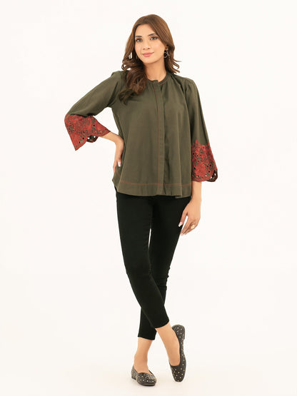 Limelight - Embroidered Khaddar Top