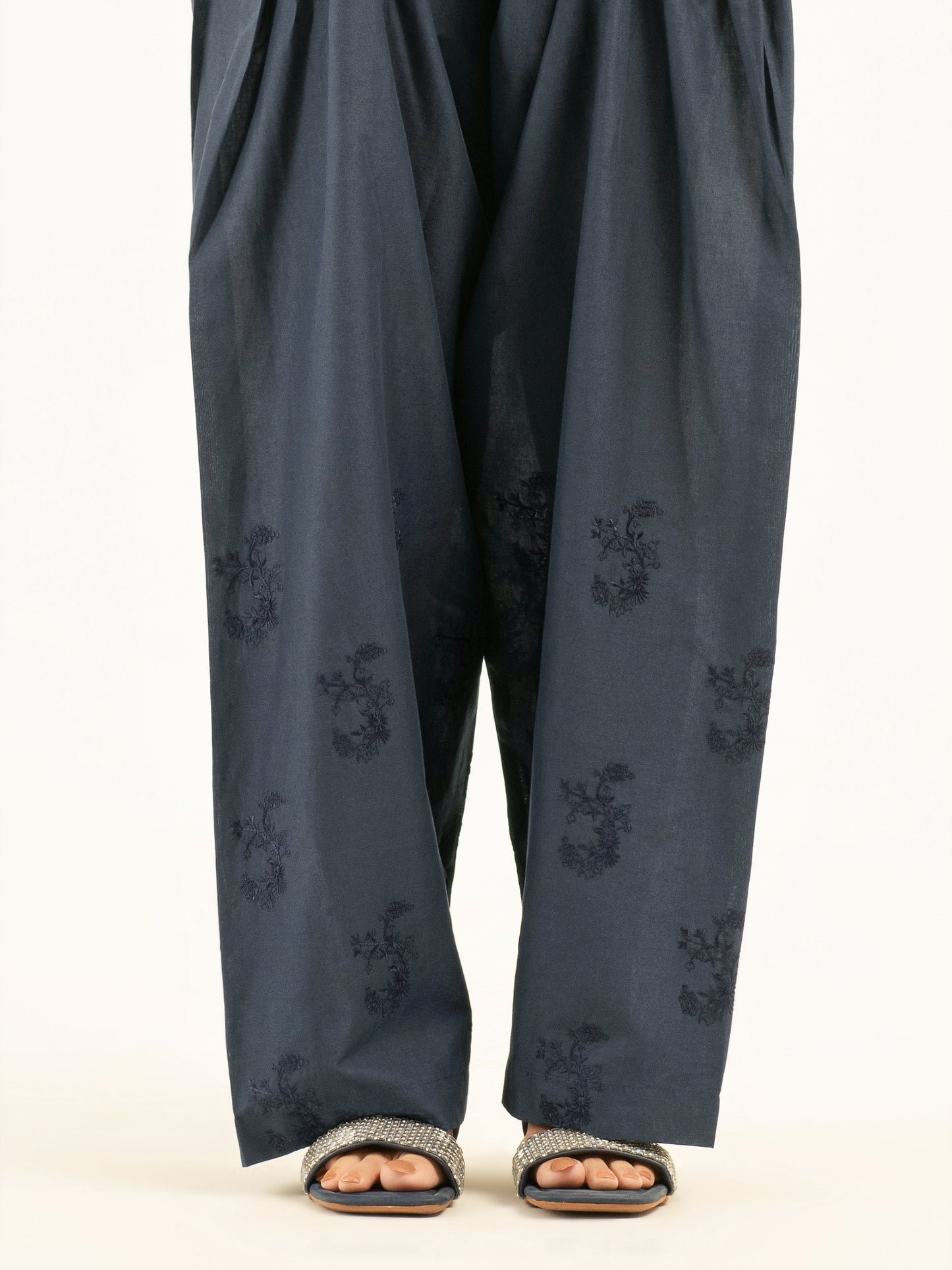 Embroidered Cambric Shalwar