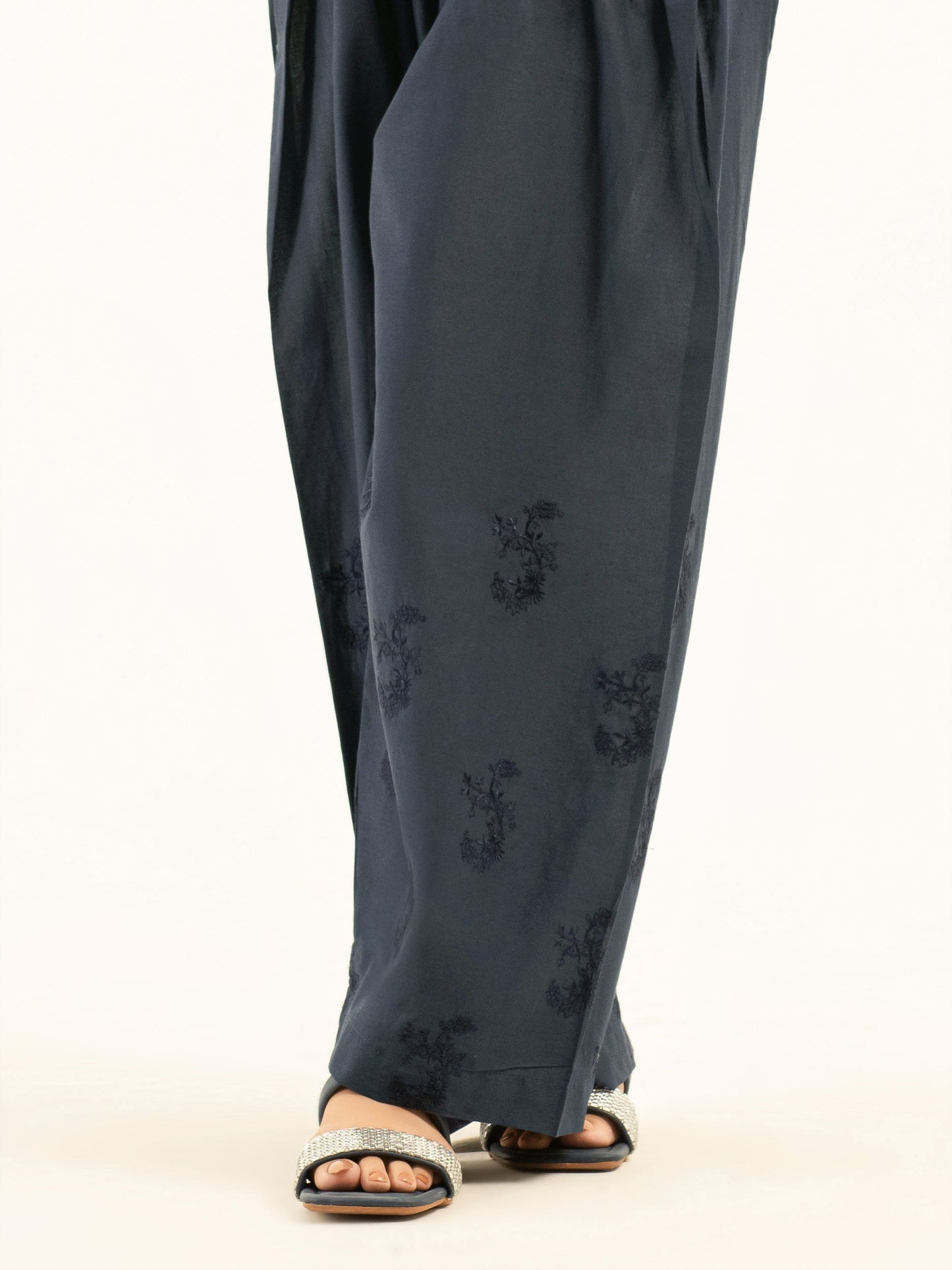 Embroidered Cambric Shalwar