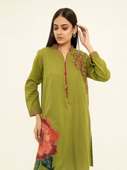 Khaddar Shirt-Embroidered (Pret)