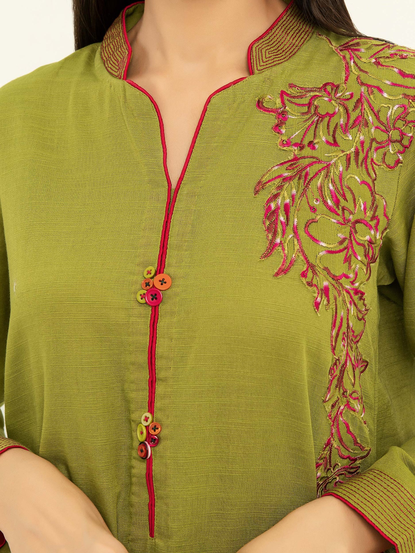 Khaddar Shirt-Embroidered (Pret)