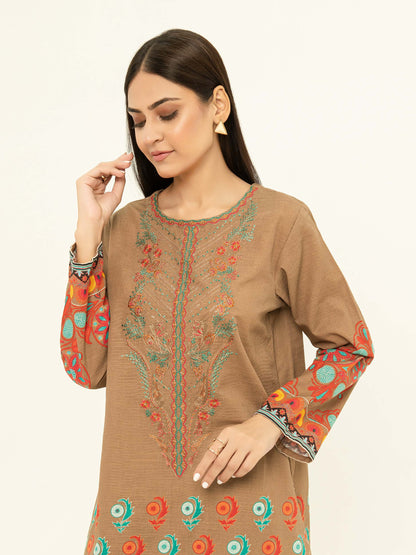 Khaddar Shirt-Embroidered (Pret)