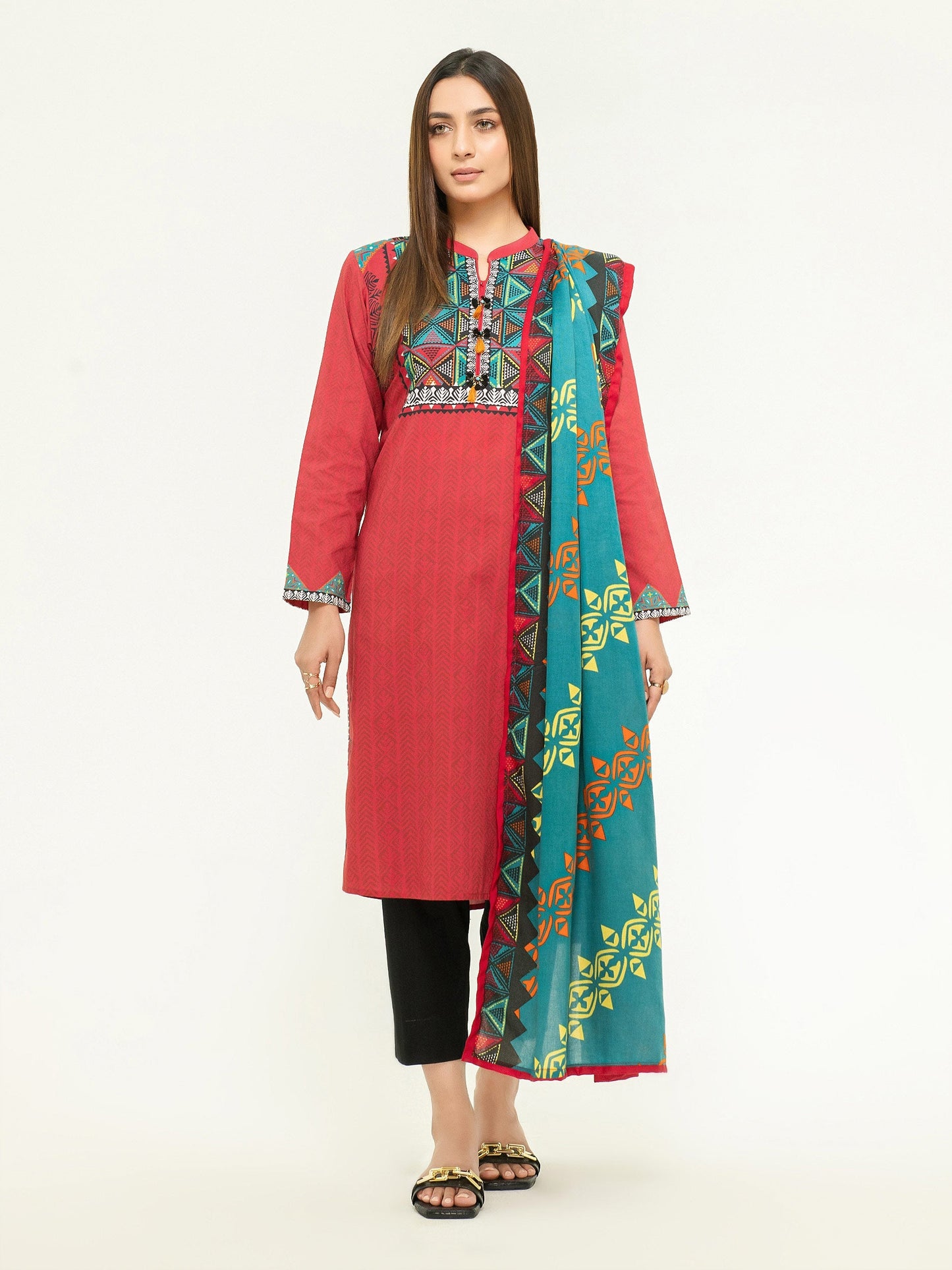 2 Piece Winter Cotton Suit-Printed (Pret)