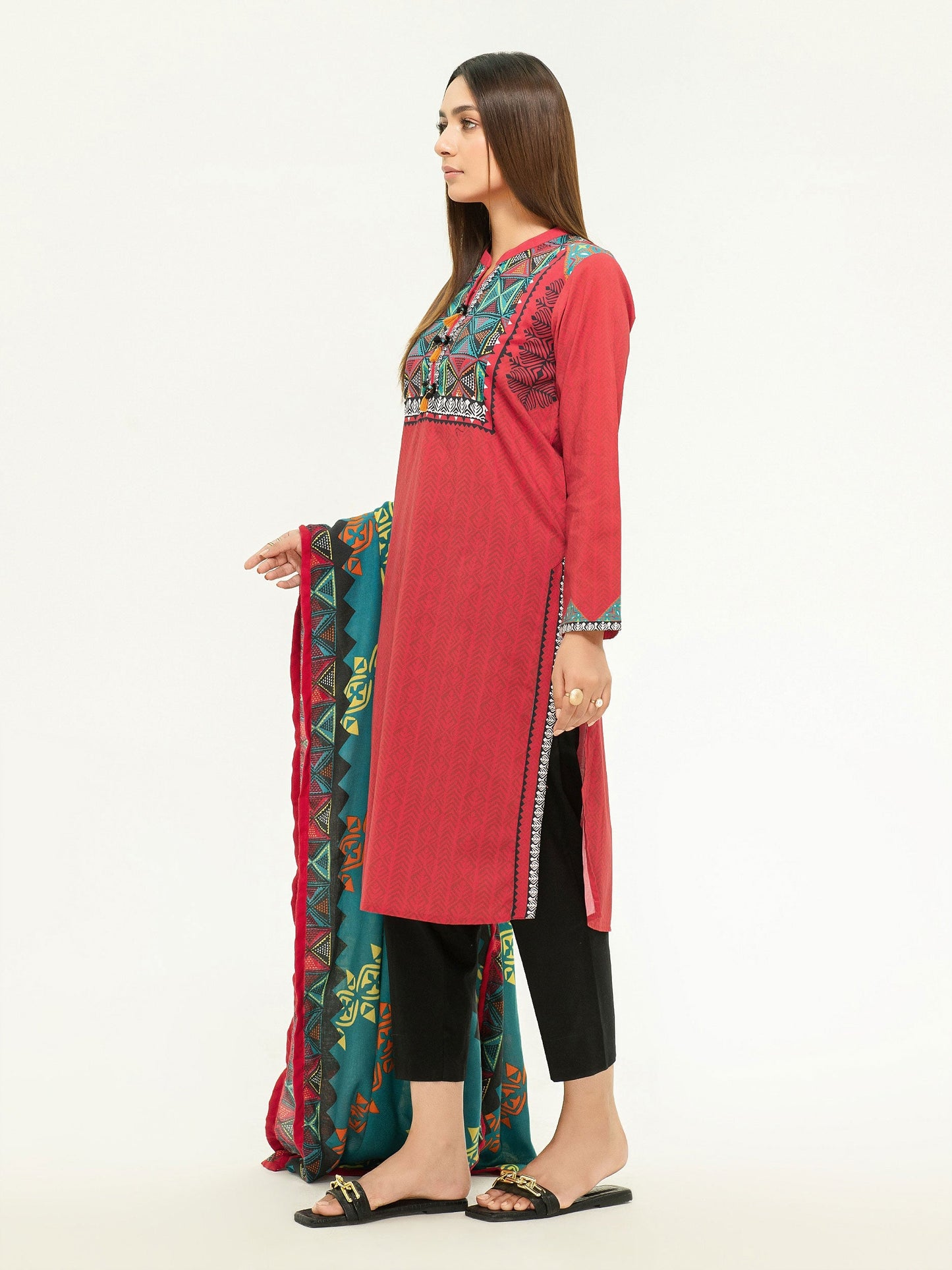 2 Piece Winter Cotton Suit-Printed (Pret)