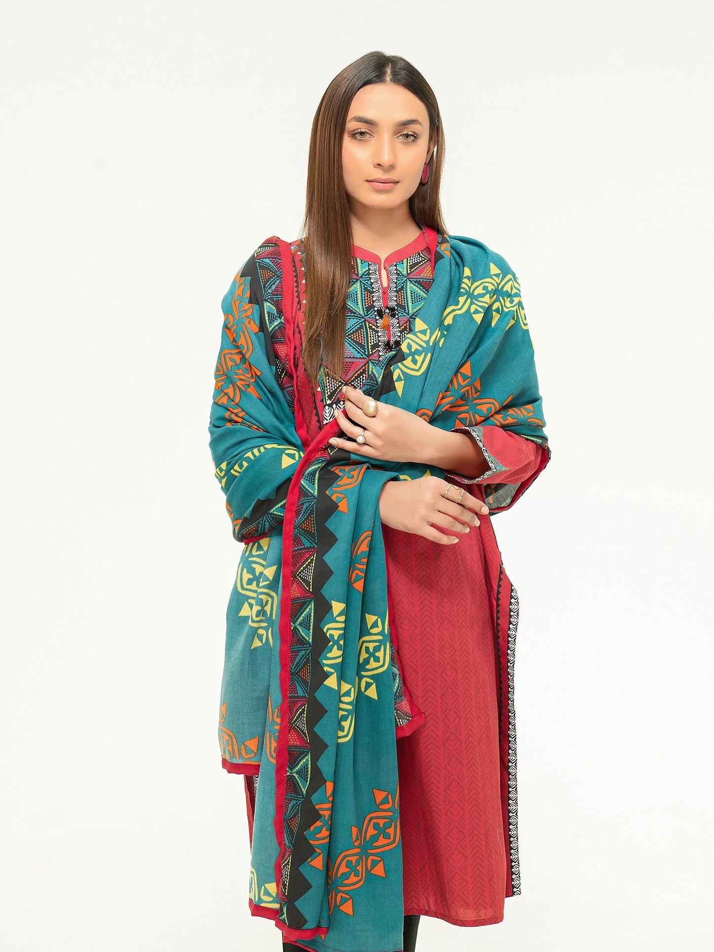 2 Piece Winter Cotton Suit-Printed (Pret)