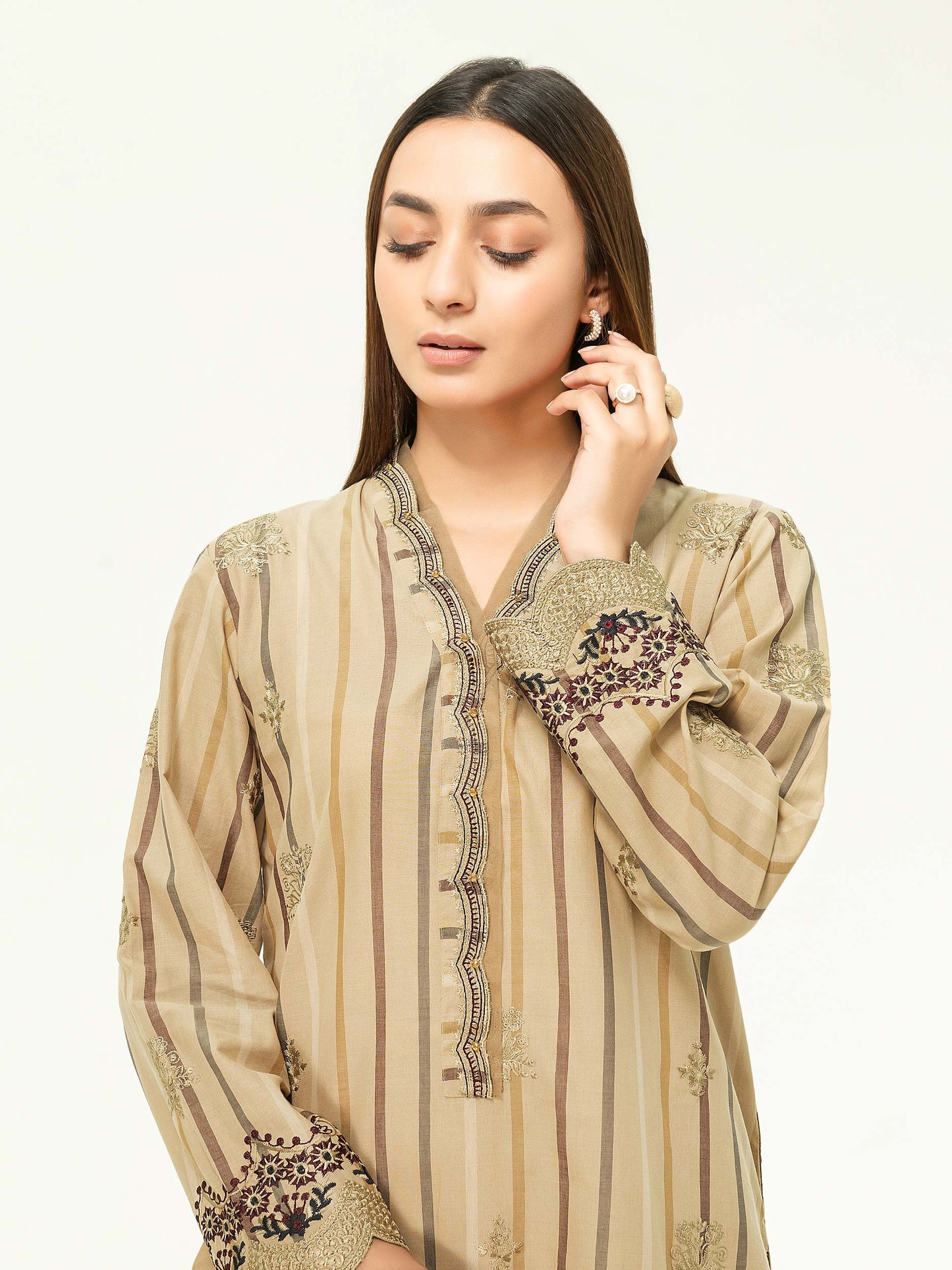 Limelight - Embroidered Yarn Dyed Shirt