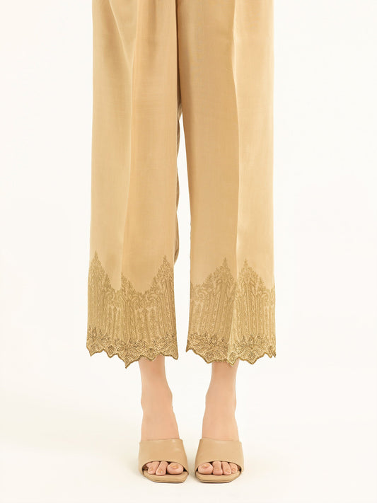 Embroidered Silk Trousers