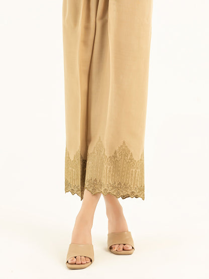 Embroidered Silk Trousers