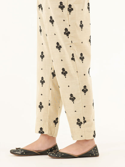 Embroidered Khaddar Trousers
