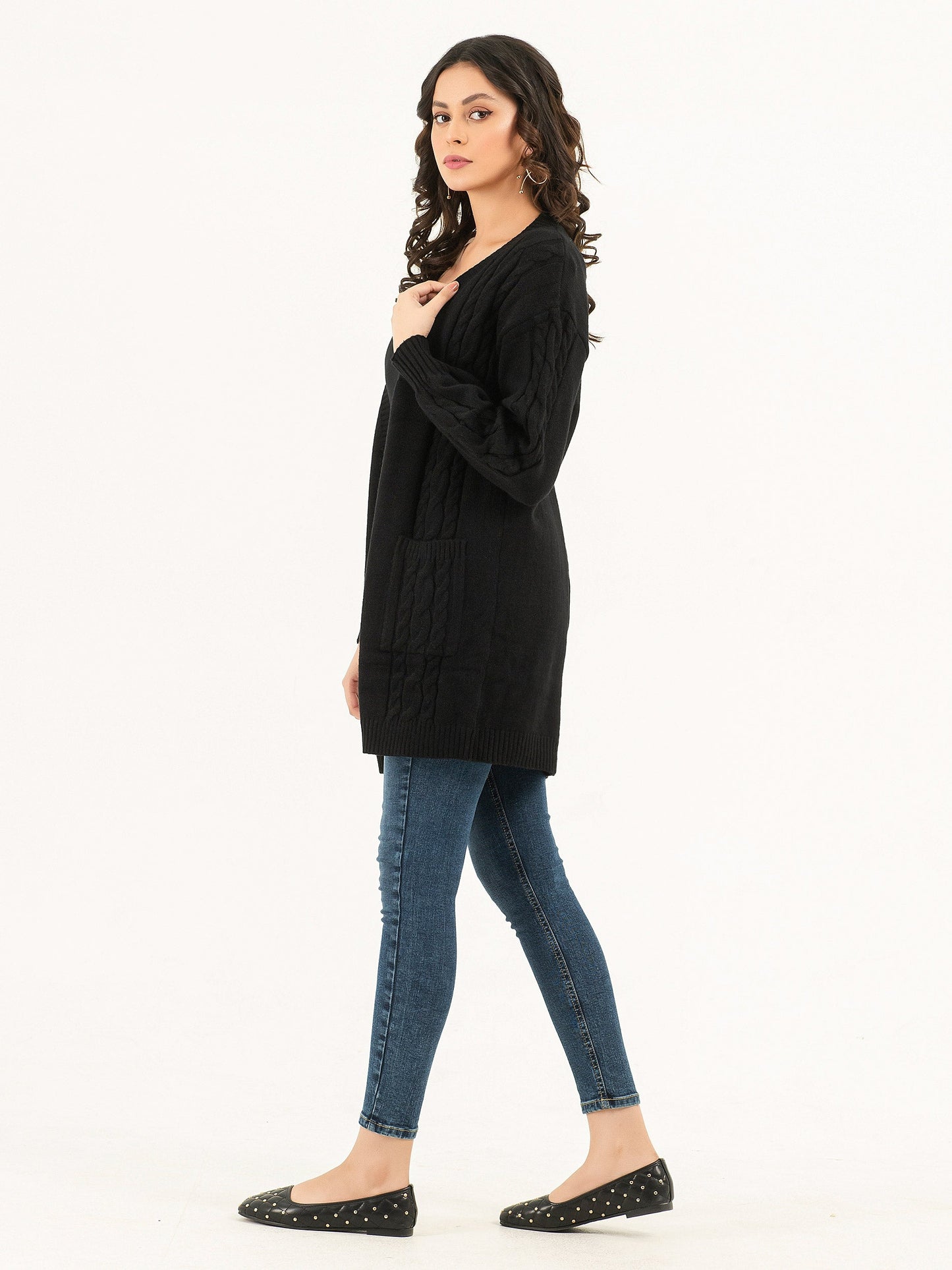 Woolen Long Cardigan