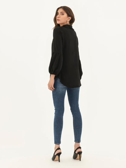 Limelight - Frilled Neckline Grip Top