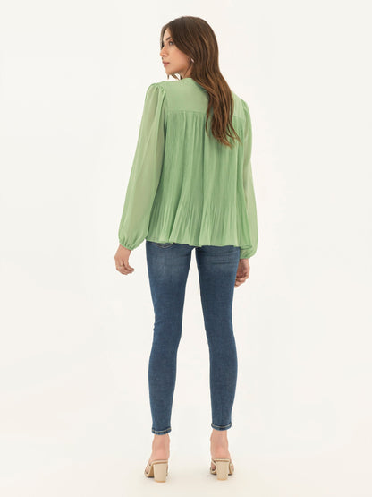 Limelight - Ribbed Chiffon Top