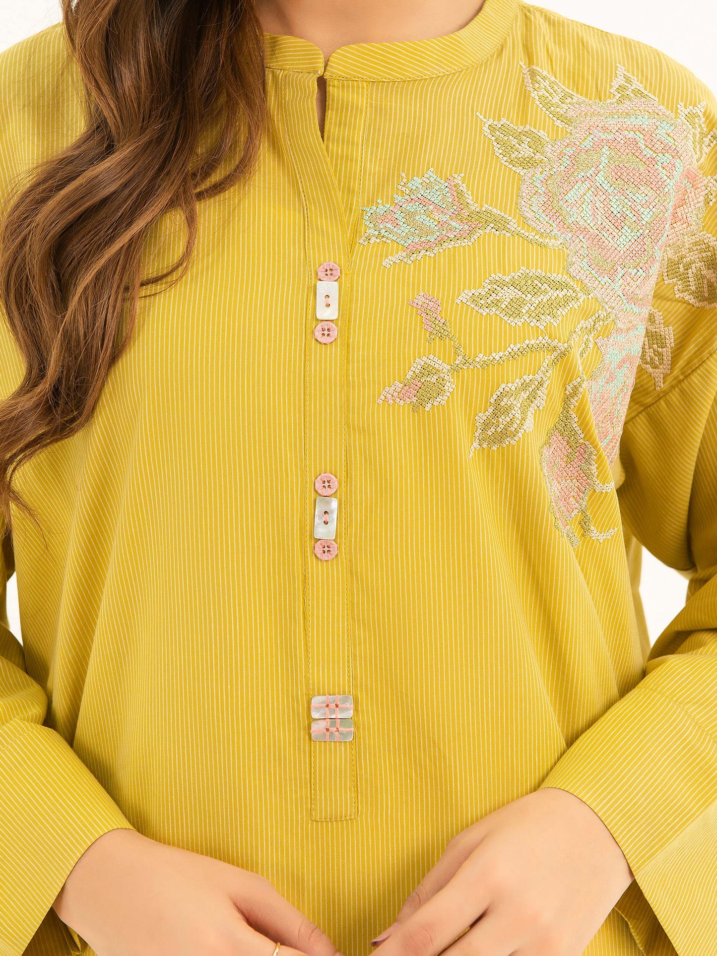 Yarn Dyed Shirt-Embroidered (Pret)