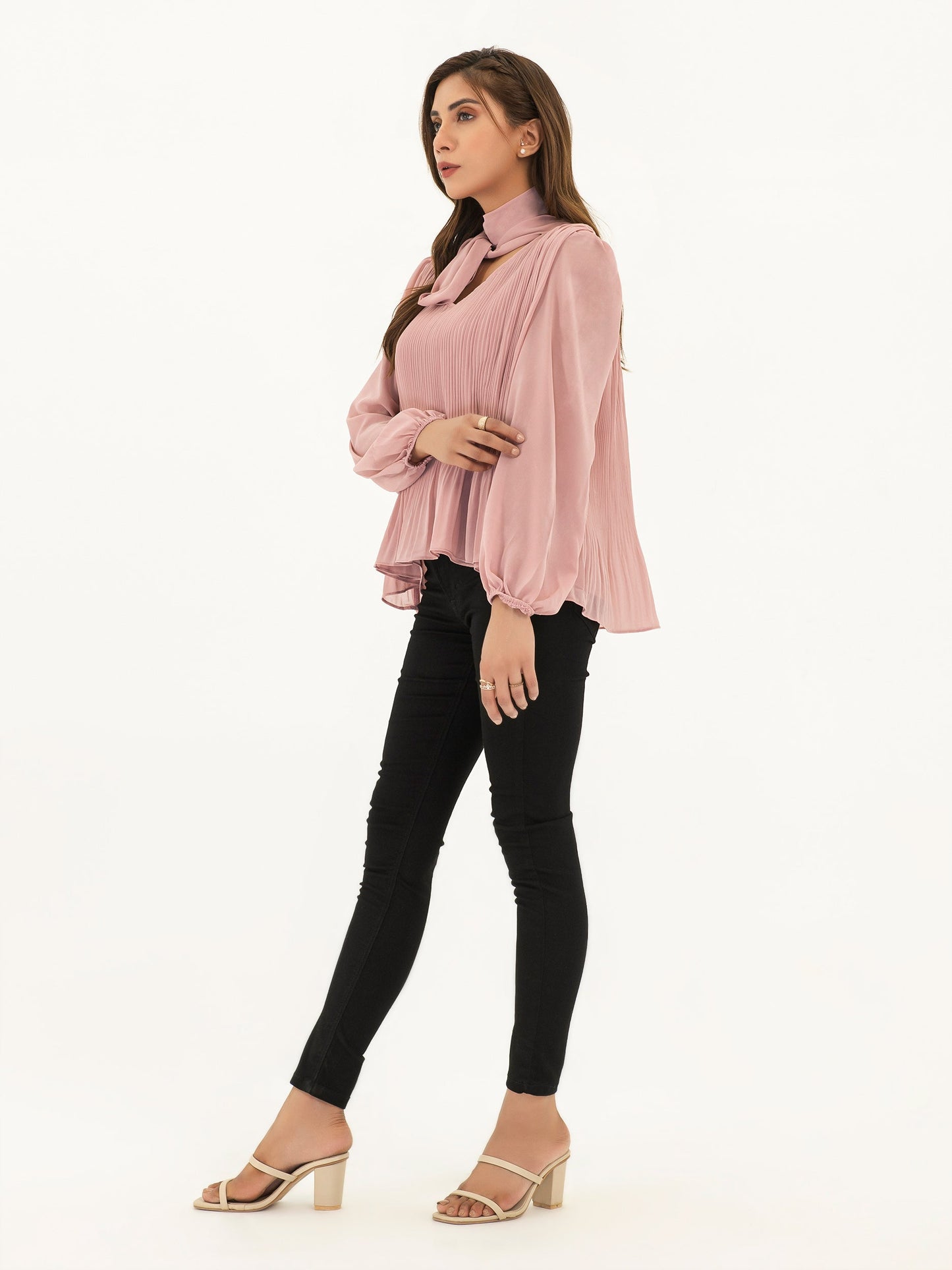 Limelight - Ribbed Chiffon Top