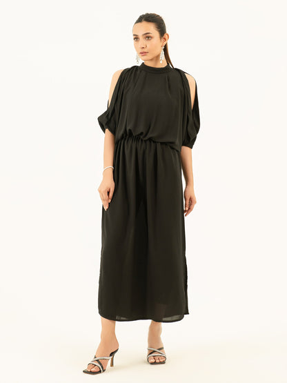 Limelight - Cold Shoulder Grip Dress