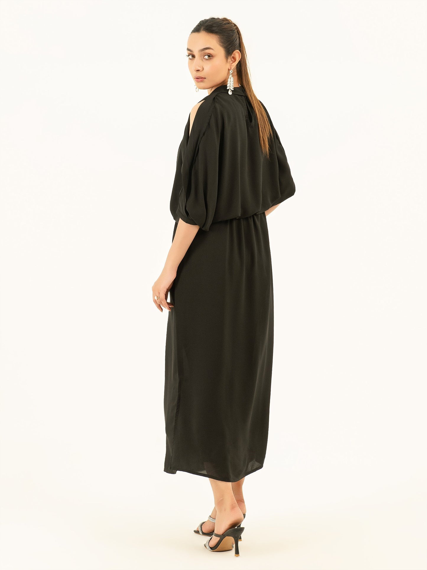 Limelight - Cold Shoulder Grip Dress