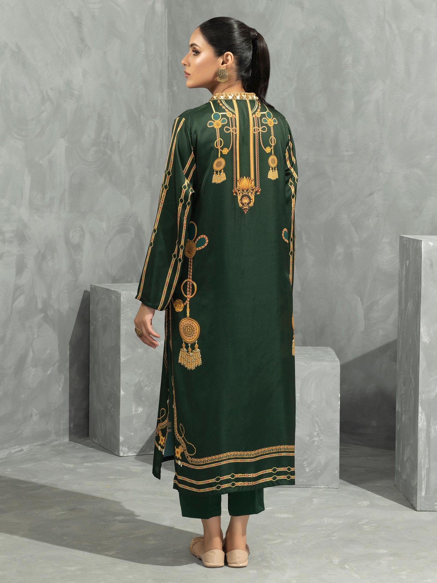 2 Piece Silk Suit-Embroidered (Pret)