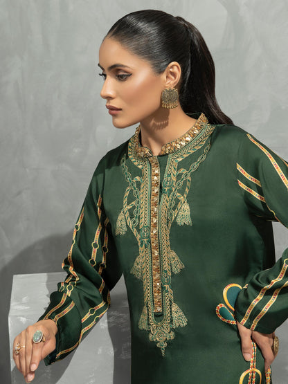 2 Piece Silk Suit-Embroidered (Pret)