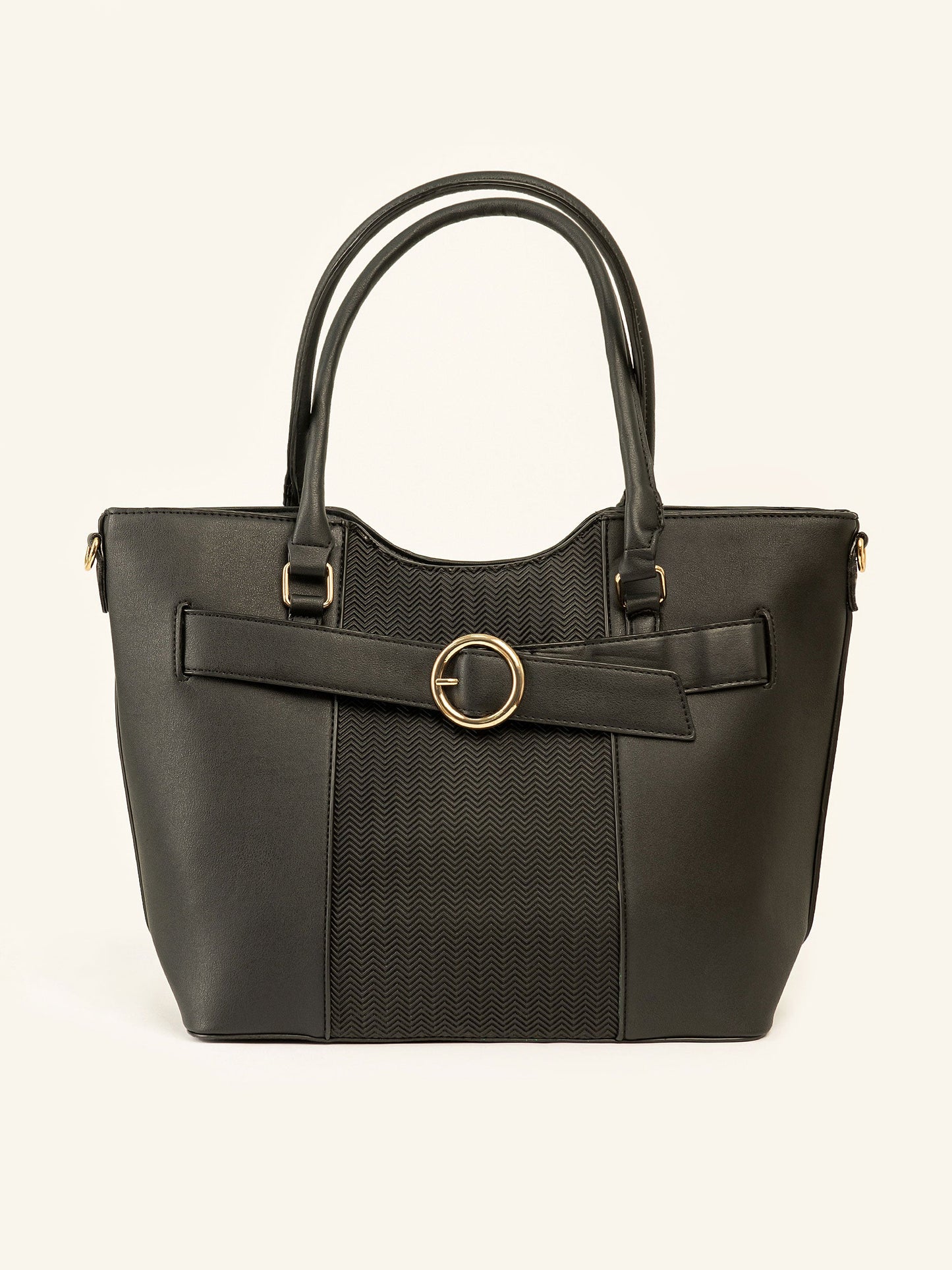 Buckled Strap Tote Bag