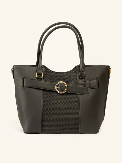 Buckled Strap Tote Bag