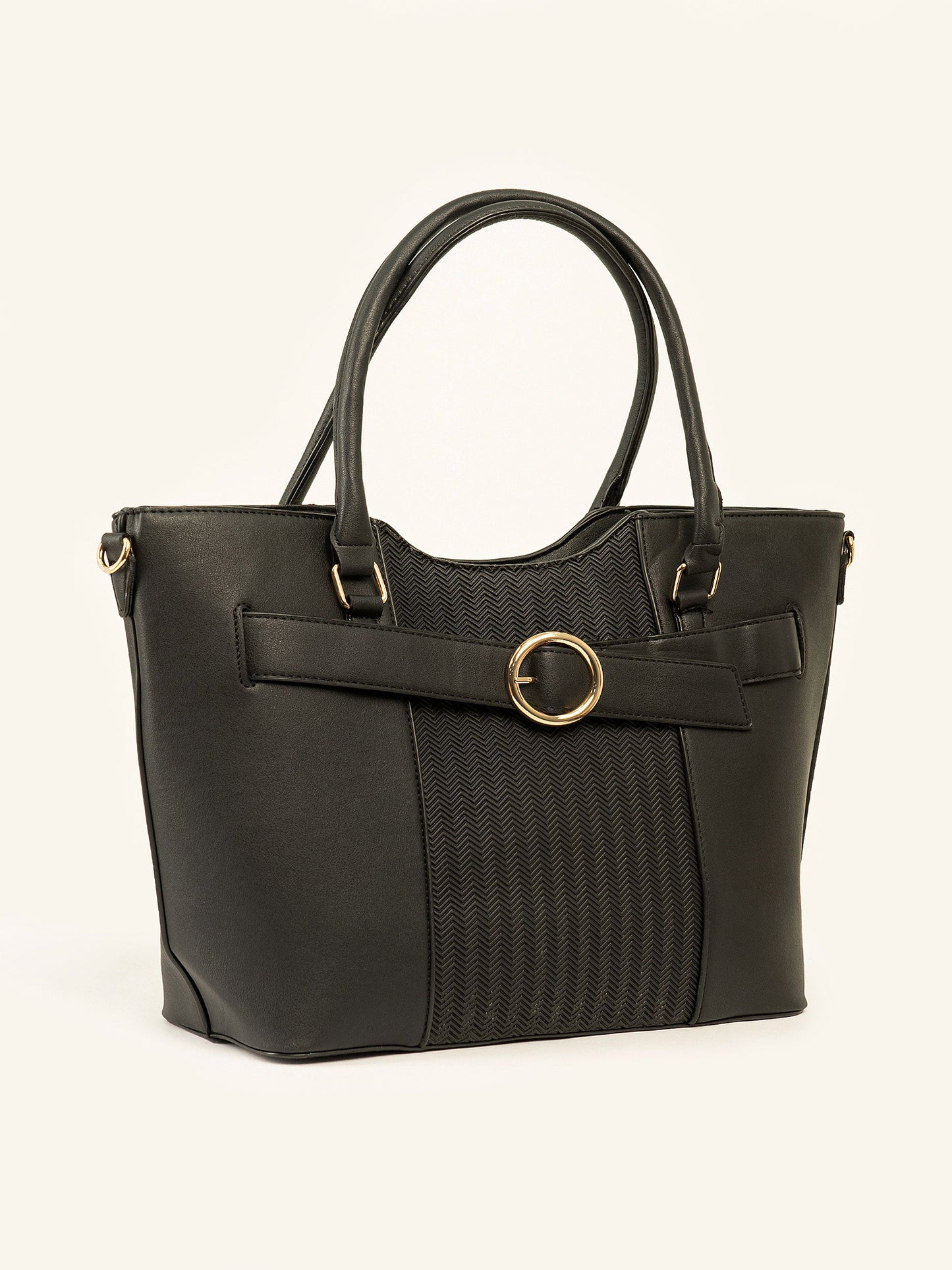 Buckled Strap Tote Bag