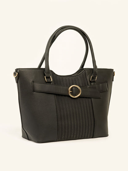 Buckled Strap Tote Bag