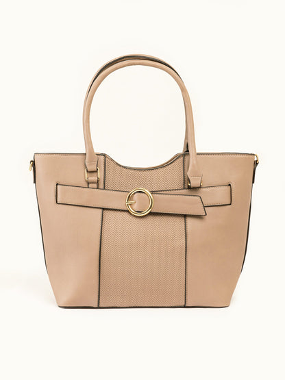 Buckled Strap Tote Bag