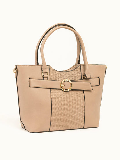 Buckled Strap Tote Bag